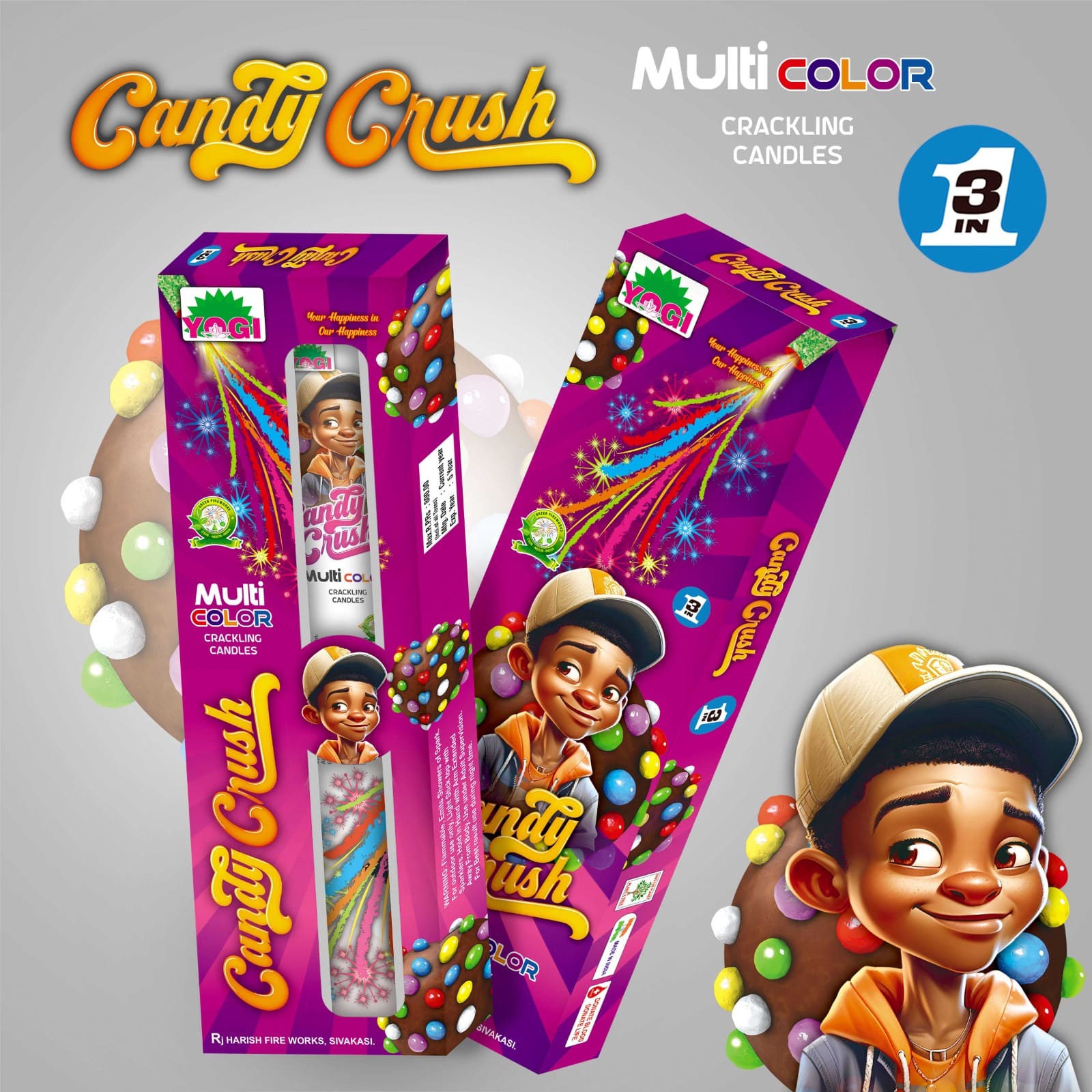 candy crush(3 pcs)