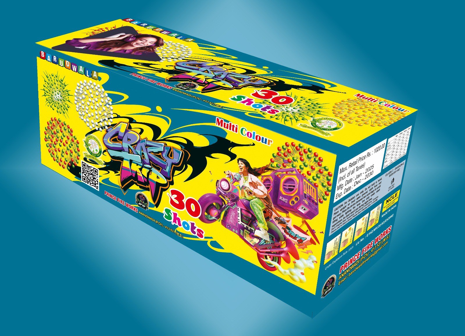 30 shots premium multi colour